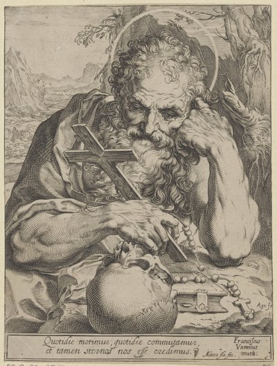 Saint Jerome by Agostino Carracci