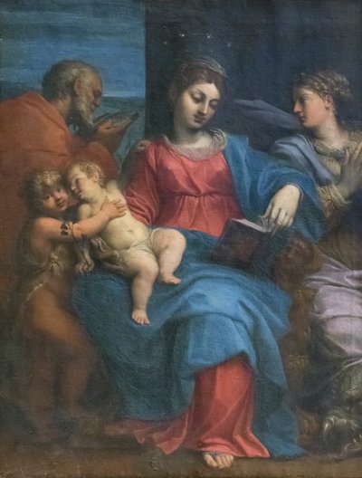 Holy Family with St Margaret by Agostino Carracci