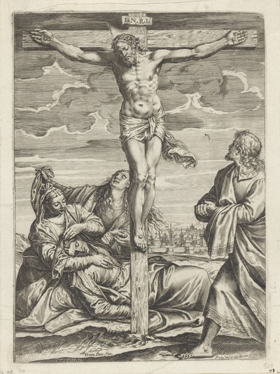 Crucifixion of Christ by Agostino Carracci