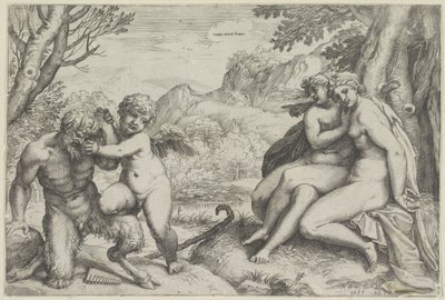 Love Conquers All by Agostino Carracci