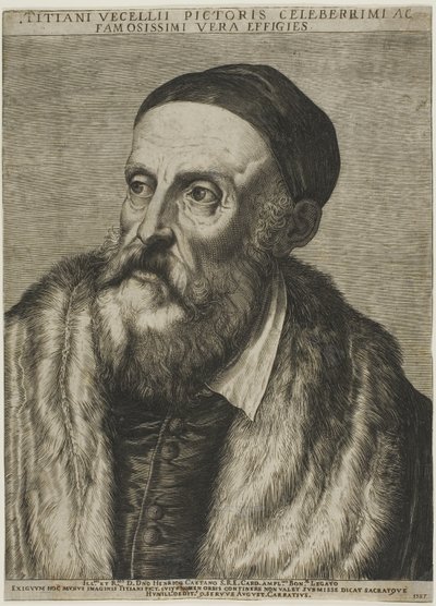 Portrait of Titian by Agostino Carracci