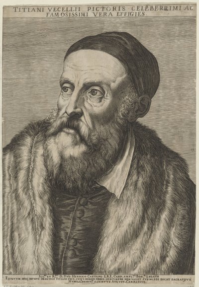 Portrait of Painter Titian by Agostino Carracci