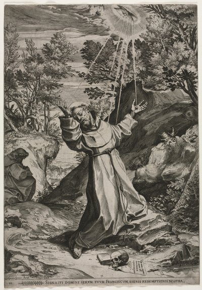 St. Francis Receiving the Stigmata by Agostino Carracci