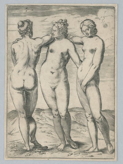 The Three Graces by Agostino Carracci