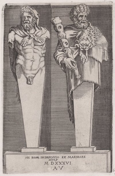 Hercules from The Hermae by Agostino Veneziano