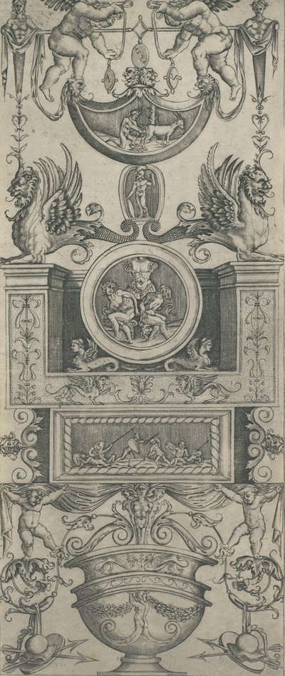 Ornament Panel by Agostino Veneziano.