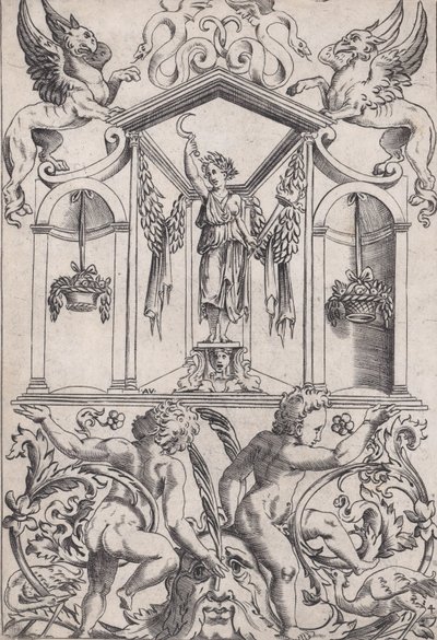 Ornamental Panel, ca. 1514-36 by Agostino Veneziano