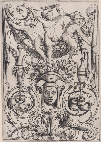 Ornamental Panel, ca. 1514-36 by Agostino Veneziano
