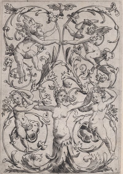 Ornamental Panel, ca. 1514-36 by Agostino Veneziano