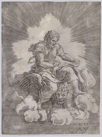 Saint Mark, dated 1518 by Agostino Veneziano