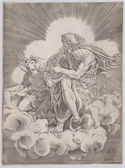 Saint Matthew, dated 1518 by Agostino Veneziano