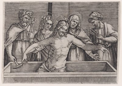 The Entombment of Christ, ca. 1514-36 by Agostino Veneziano
