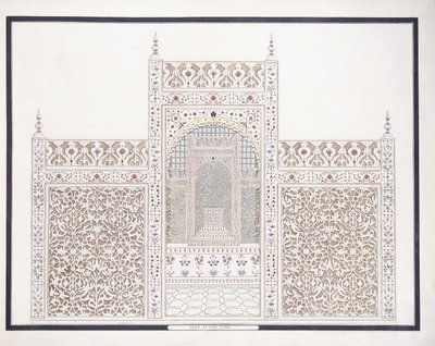 Part of the Taj, c. 1815 by Agra School