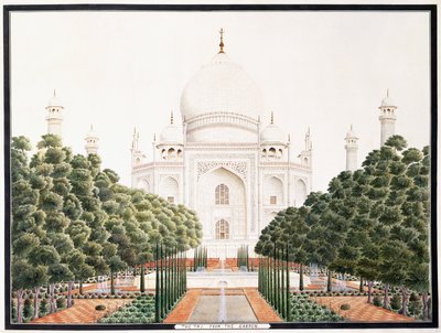 The Taj from the Garden, c. 1815 by Agra School