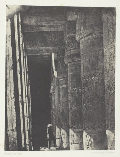 Medinet-Habou, Gallery of the Palace of Ramses-Miamun; Thebes by Aimé Rochas