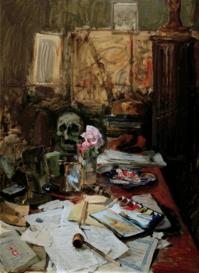 Work Table in Paris by Akseli Valdemar Gallen Kallela