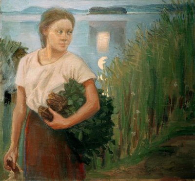 The Sauna Girl by Akseli Valdemar Gallen Kallela
