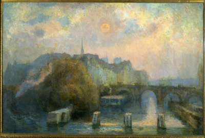 The Cité, Paris, Autumn Morning by Albert Charles Lebourg