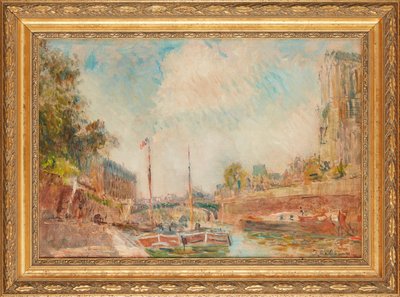 Notre-Dame From The Seine by Albert Charles Lebourg