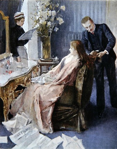 Home hairdressing session by Albert (after) Lynch