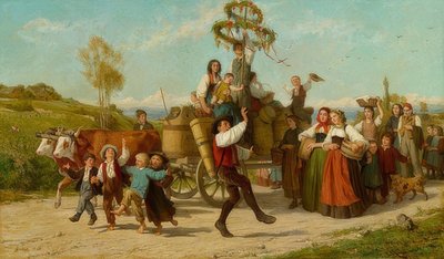 The Wine Festival. 1865 by Albert Anker