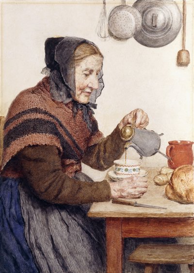 Grandmother with Coffee, 1904 by Albert Anker