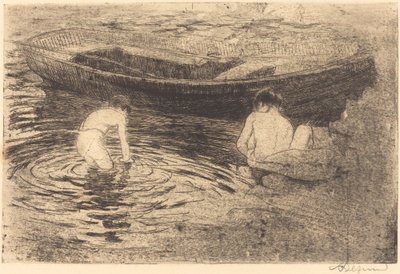 Bathing at Talloires by Albert Besnard