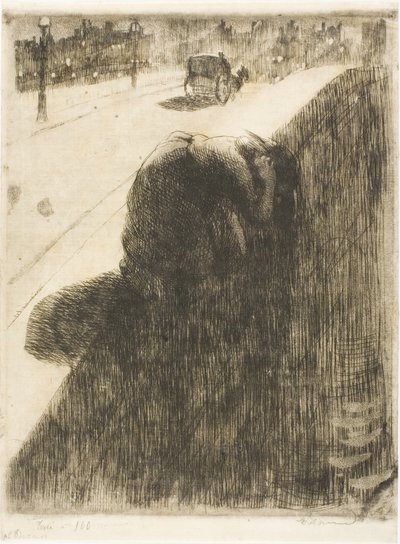 Suicide, plate eleven from Woman by Albert Besnard