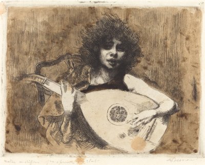 The Lute Player by Albert Besnard