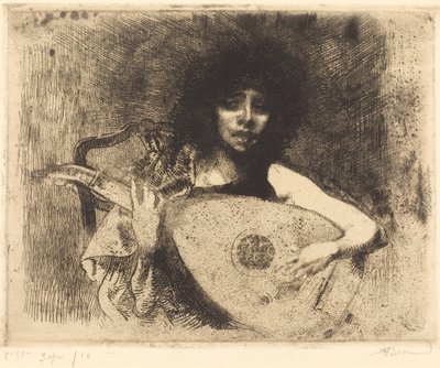 The Lute Player by Albert Besnard