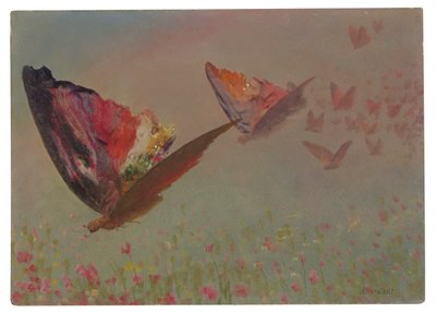 Butterflies with Riders by Albert Bierstadt