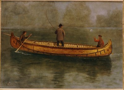 Fishing from a Canoe by Albert Bierstadt