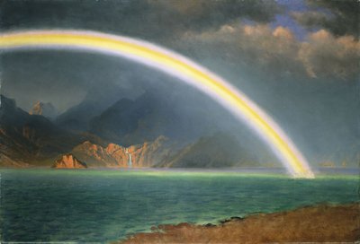 Rainbow Over Jenny Lake, Wyoming by Albert Bierstadt