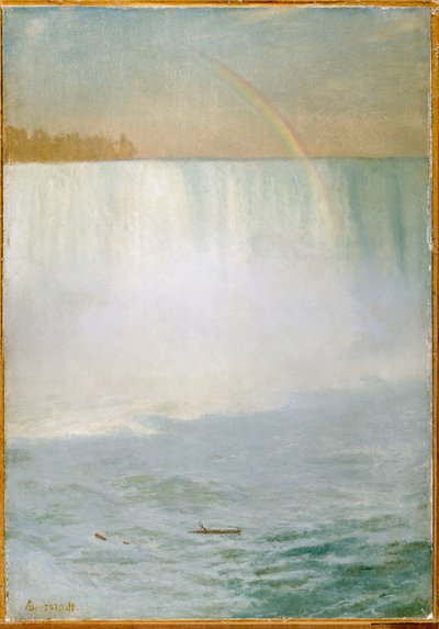 Waterfall and Rainbow, Niagara by Albert Bierstadt
