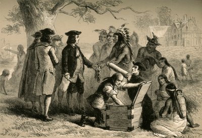 Penns Treaty with the Indians by Albert Bobbett
