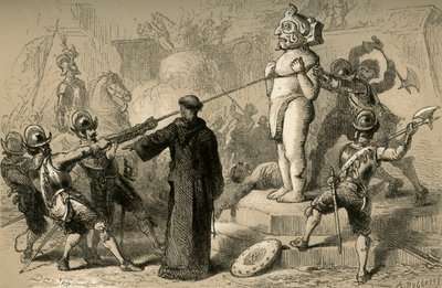 Spaniards Destroying Mexican Idols by Albert Bobbett