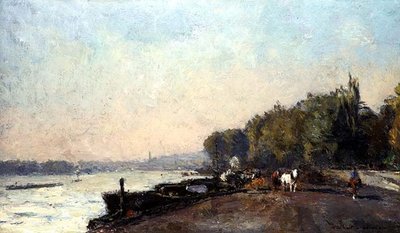 Suresnes in Autumn by Albert Charles Lebourg