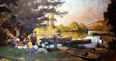Picnic Scene by Albert Edouard Puyplat