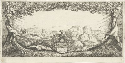 Cartouche with Landscape by Albert Flamen
