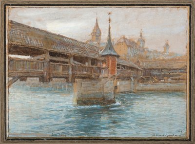 Bridge of the Dance of Death, Lucerne by Albert Goodwin
