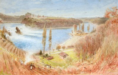 Falls of the Rhine by Albert Goodwin