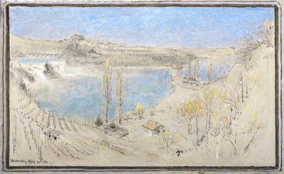 Falls of the Rhine by Albert Goodwin