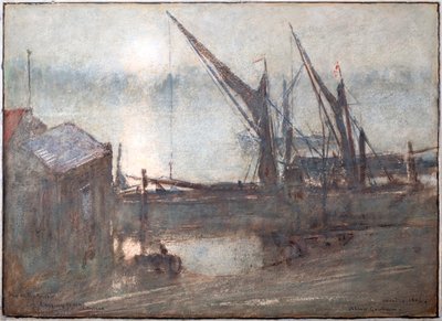 Fog on the River, Cheyney Walk, Chelsea by Albert Goodwin