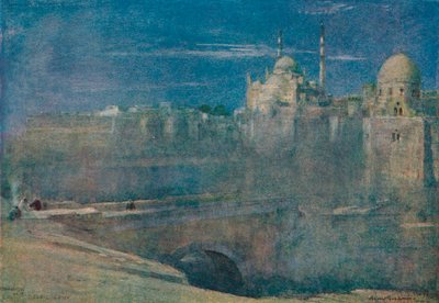 Moonlight on the Citadel, Cairo, c1890 by Albert Goodwin