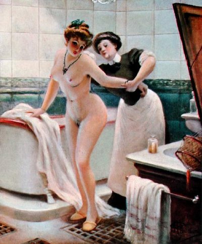 The Bath by Albert Guillaume