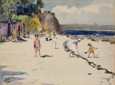 Begmeil Beach, Brittany by Albert Jnr. Ludovici