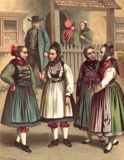 German Costume, Grossherzogthum Hessen, Amt Biedenkopf by Albert Kretschmer