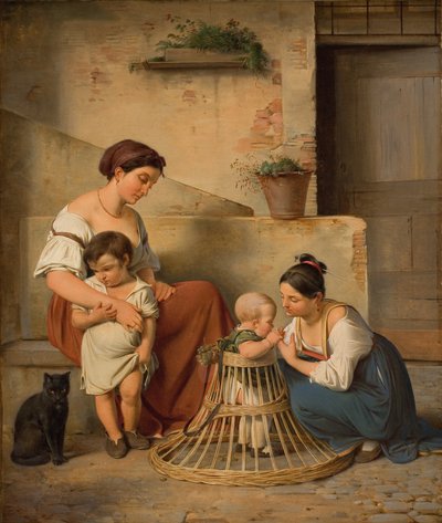 A Roman Street Scene by Albert Küchler