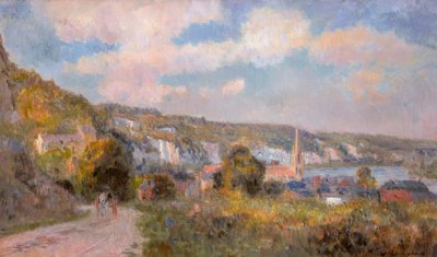 View of La Bouille by Albert Lebourg