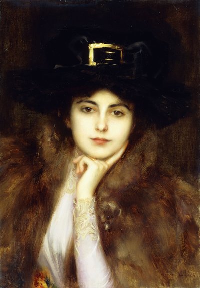 Portrait of an Elegant Lady by Albert Lynch